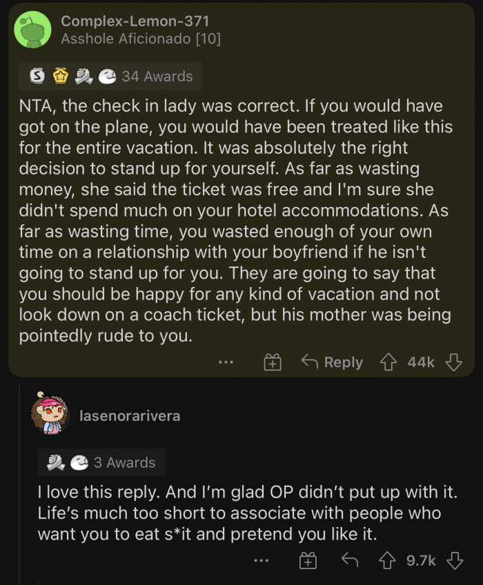 Here's how Reddit users reacted to u/NoTGoingThank's story: