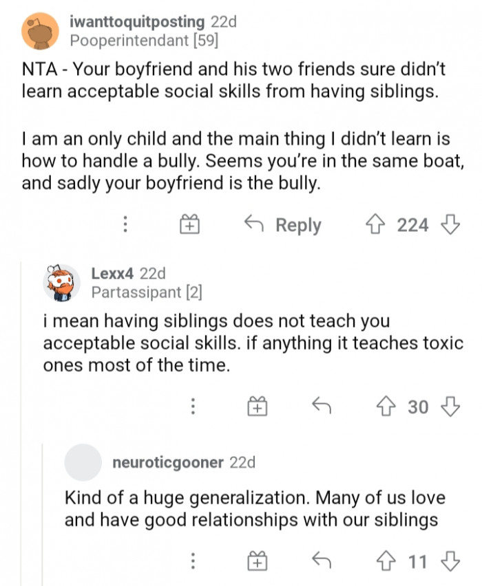 #7 Maybe they didn't learn how to be sensitive to other people's feelings and became bullies instead.