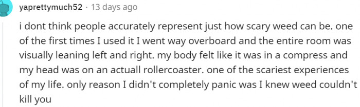 14. Weed Can Be Quite Scary