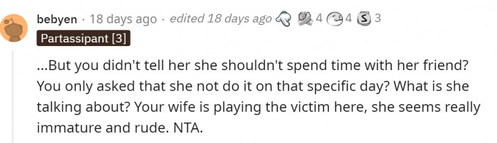 Most of the people who commented said that she was rude and selfish.