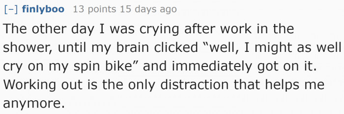More users agree that workouts are the best solution for emotional and mental issues.