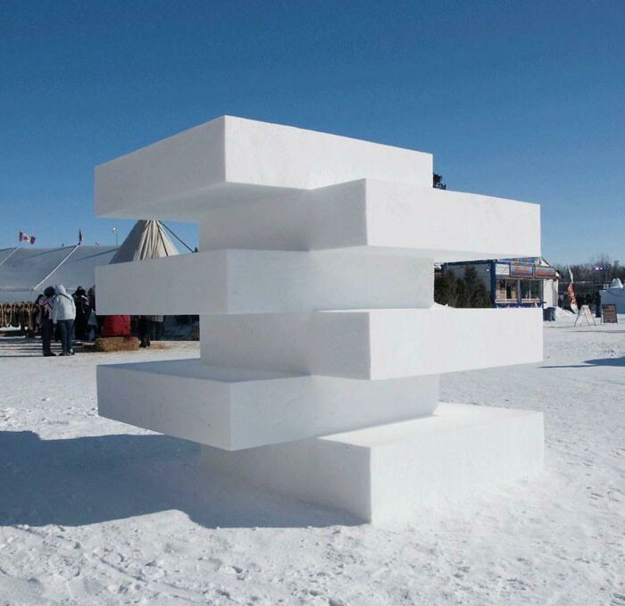 22. Stacked snow cubes