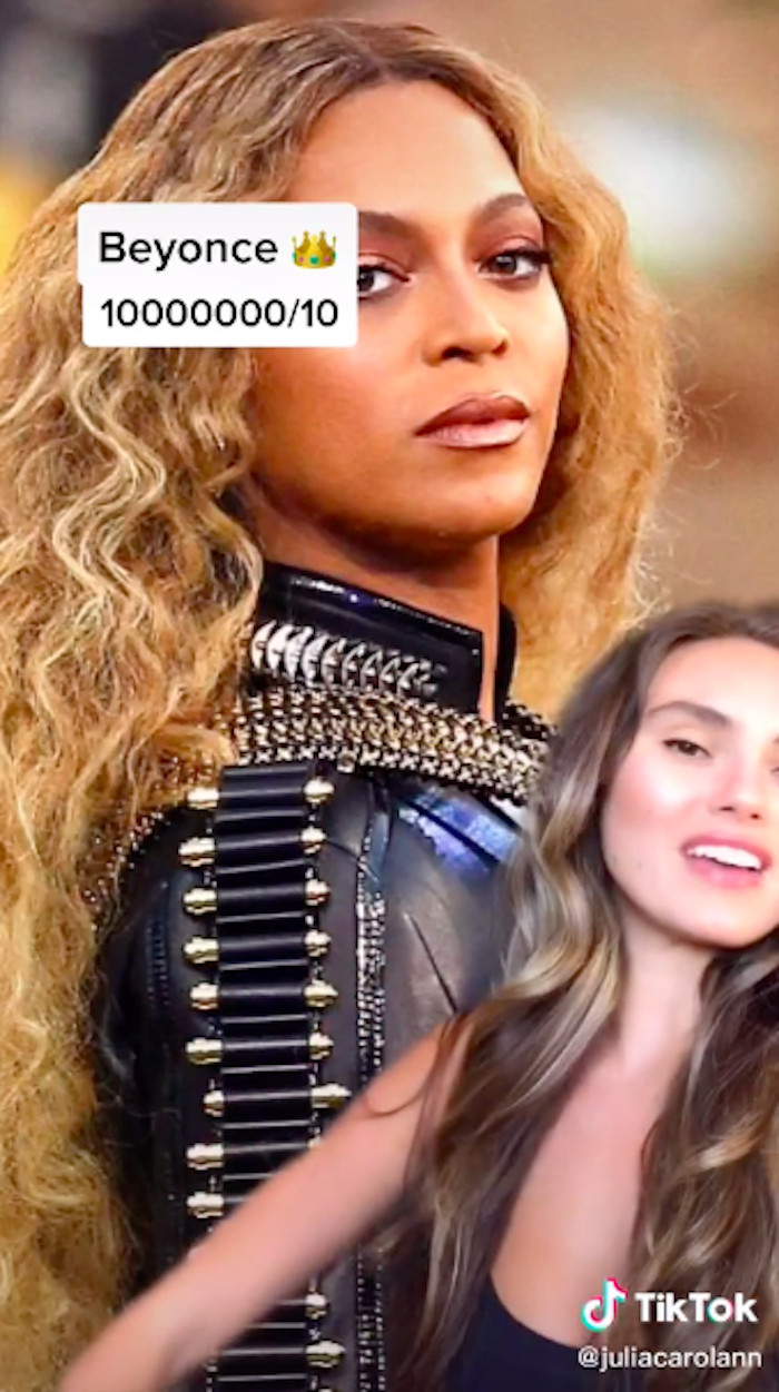 Beyoncé with an overflowing rate of 10,000,000/10. What a queen!