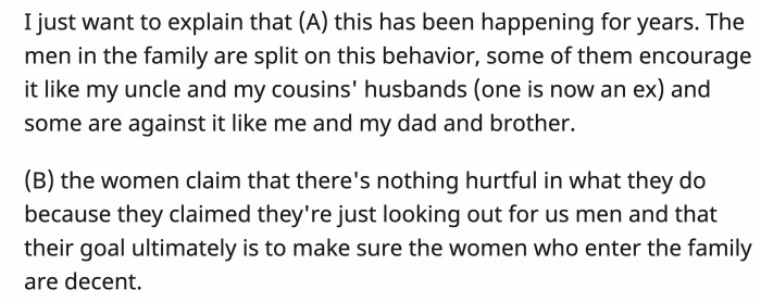 OP added more information to clear some things up: