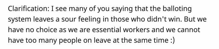 She also provided some clarification.