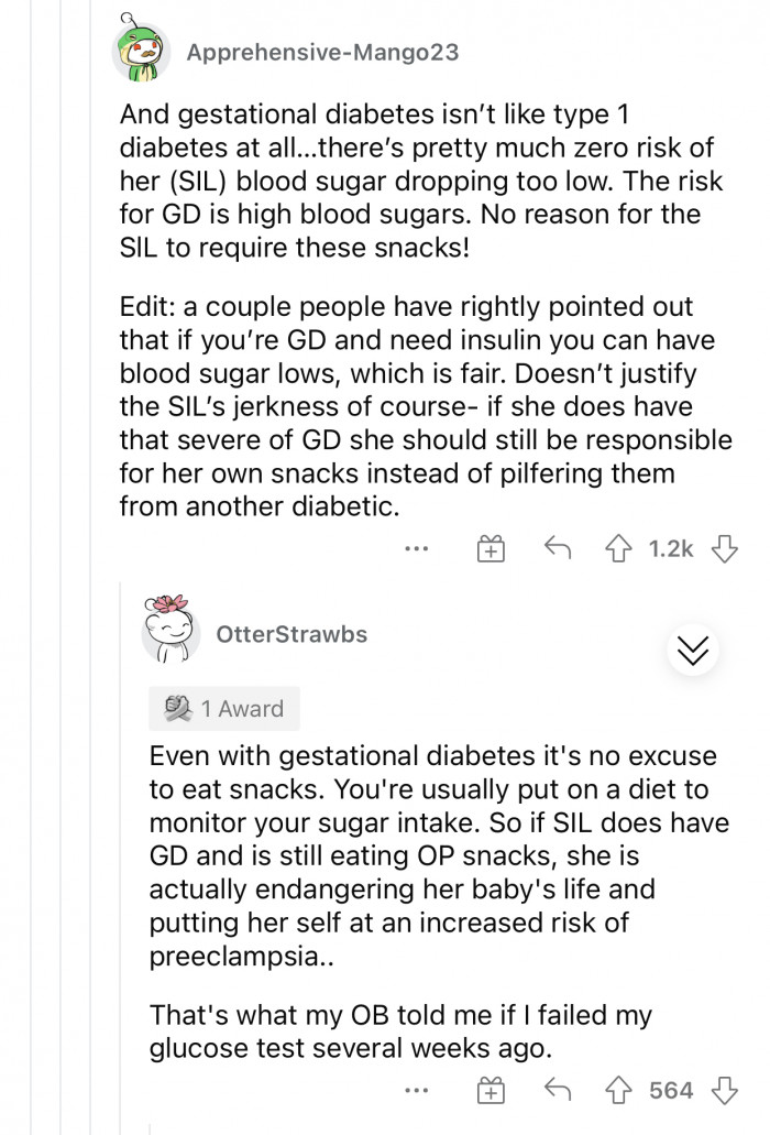 She could be endangering the baby.