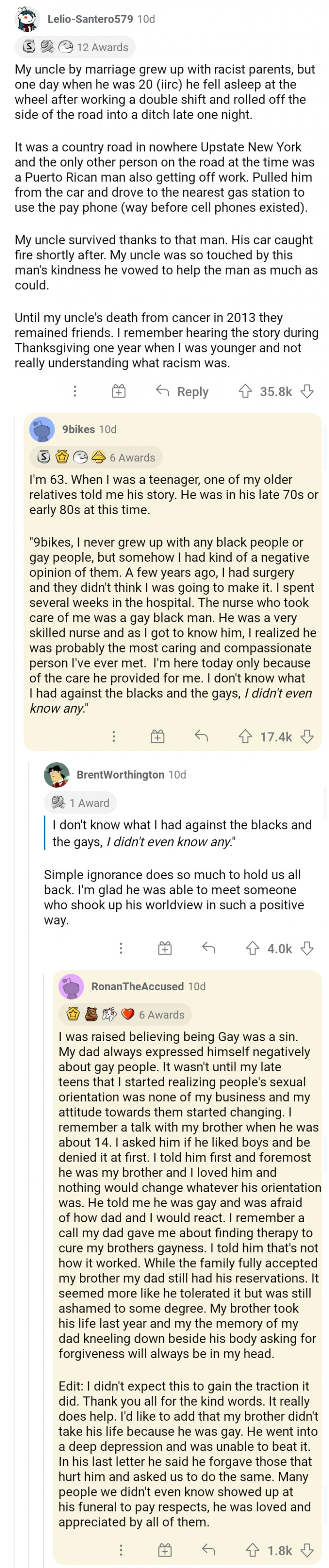 #1 Changed by Acts of Kindness from Other Races