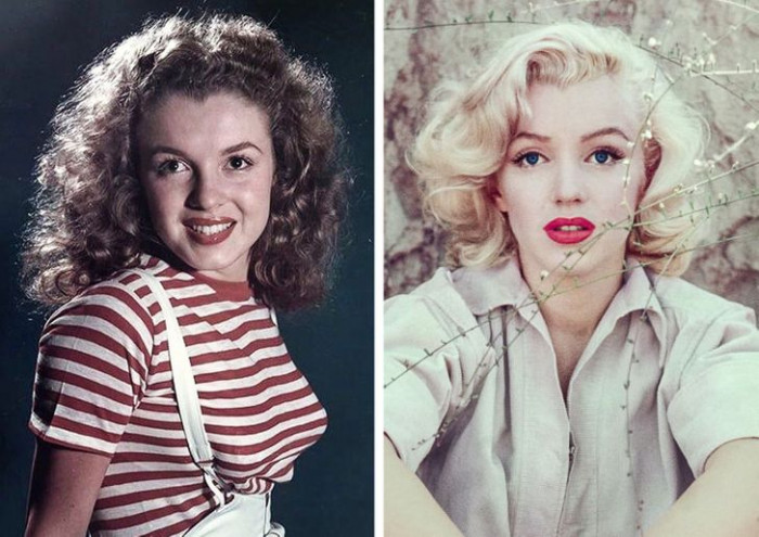 32. Marilyn Monroe's before and after