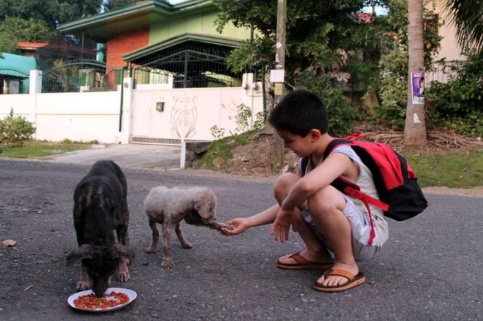 On the photo is our young advocate, Ken with his new found friends.