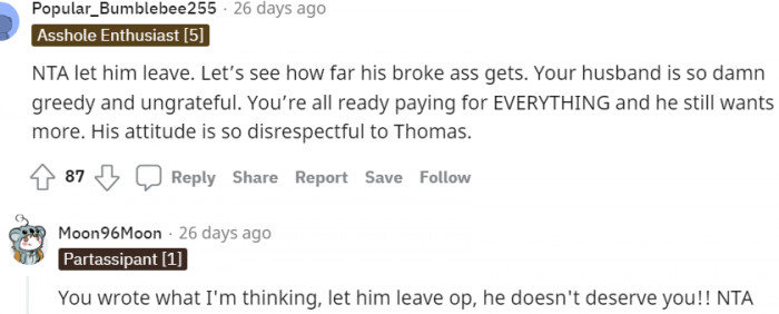 13. Your Husband Is So Greedy and Ungrateful