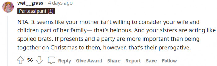 Finally, Alpha's sisters are spoiled brats.