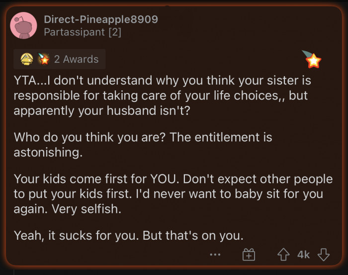 The entitlement is astonishing.