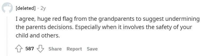 Parents oversee all aspects, whereas grandparents focus on momentary happiness.