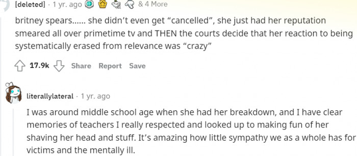 12. The little sympathy people have for victims and the mentally ill