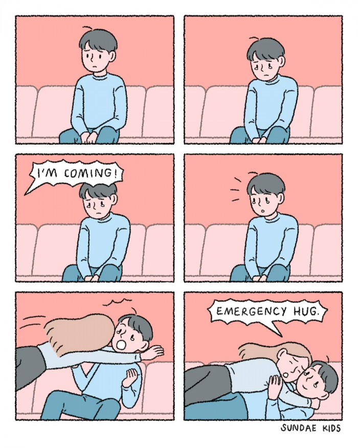 10. Emergency hugs really help a lot