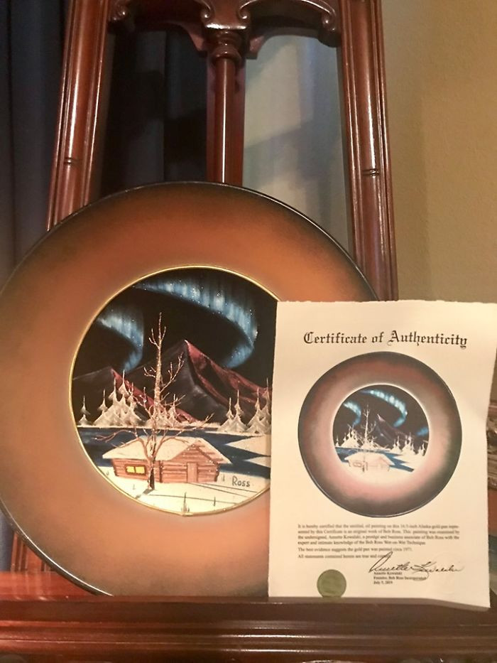 It is an original Bob Ross Gold Pan. A lucky person got it for $10.