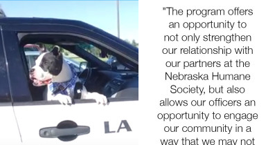 Shelter Dogs Take a Ride with Police to Increase Adoption Chances