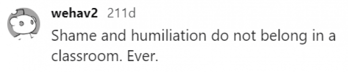 It's just unkind and unfair.