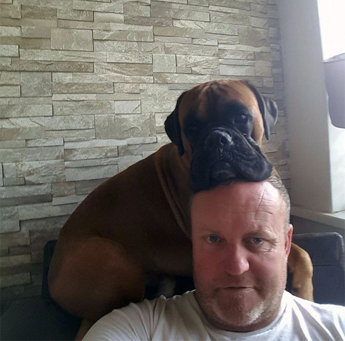 47. My dad learned how to use the front camera, and here's his first picture