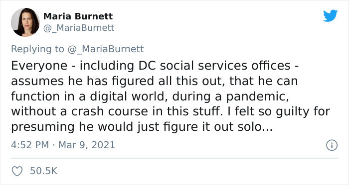 According to Burnett, even the DC social services offices automatically assumed he would know how to navigate today's technology.