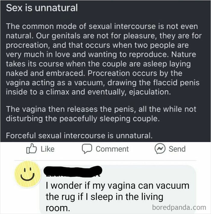 5. Maybe this person was born through an uncommon mode of natural intercourse.