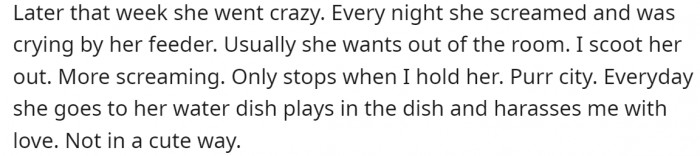 Cissy started acting a bit weird.