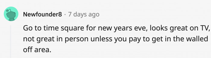 5. Getting pushed by a bunch of people and having to hold your pee seems a bad way to start the new year