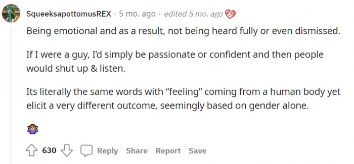 It's normal human emotions and not being 