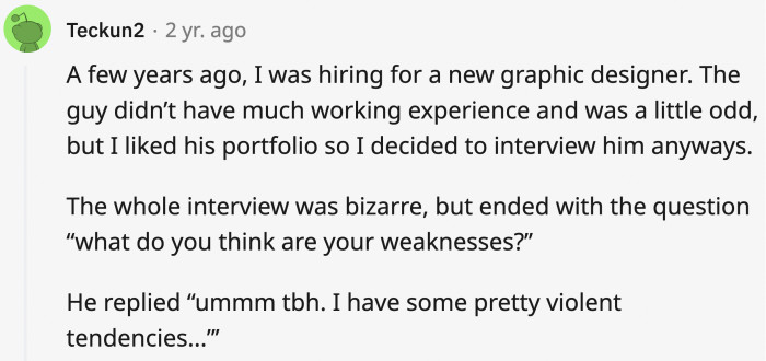 This hiring manager must’ve tried to let him down gently