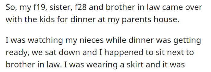 The author's sister and her brother-in-law came with their children for dinner at her parent's house