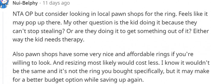 14. Your ring may pop up in a pawn shop