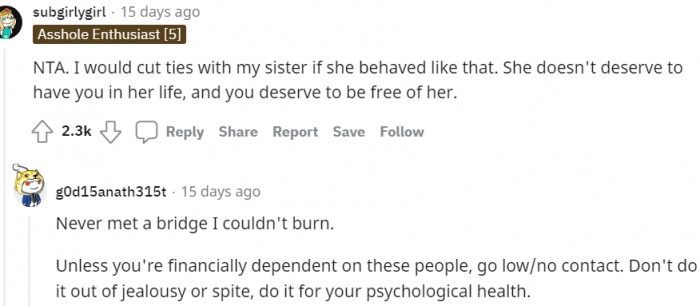 4. You deserve to be free of her