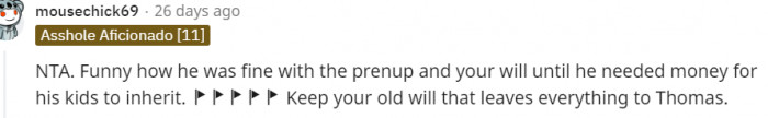 7. Keep Your Old Will That Leaves Everything to Thomas