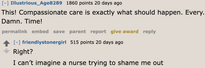 Every nurse should be compassionate, regardless of who their patient is.
