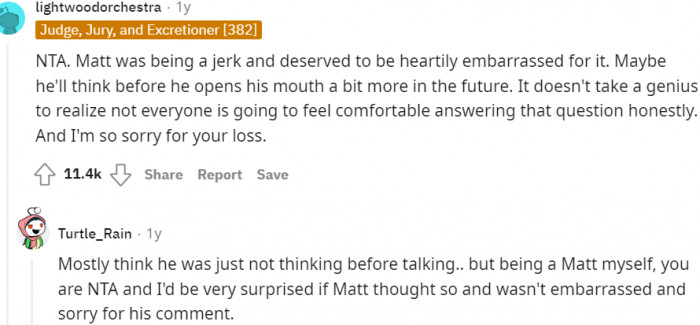 2. Matt was a jerk