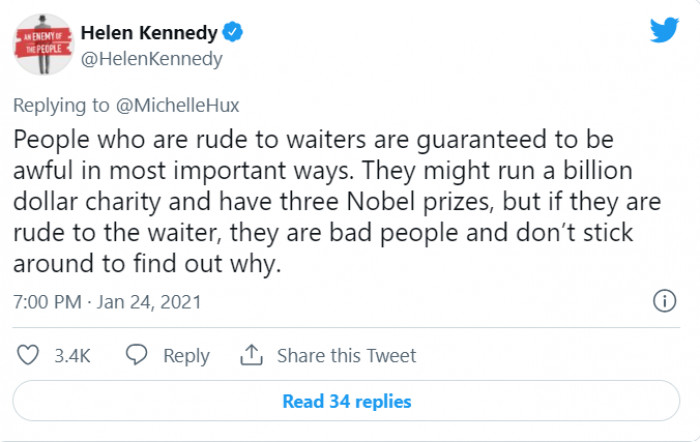 9. Rudeness to Wait Staff