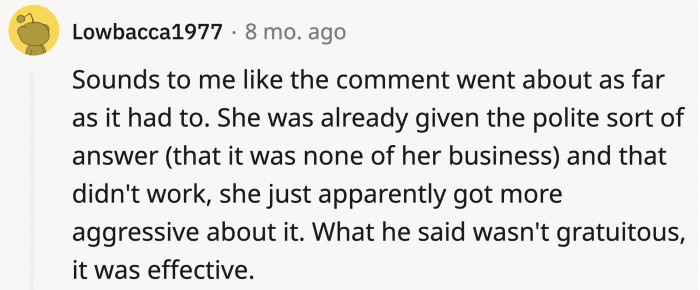Honestly, the Son Is Justified for Responding That Way. It Wasn't Like the Aunt Was a Model of Decency.