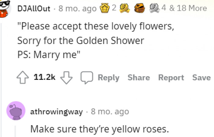 Straight to the altar...