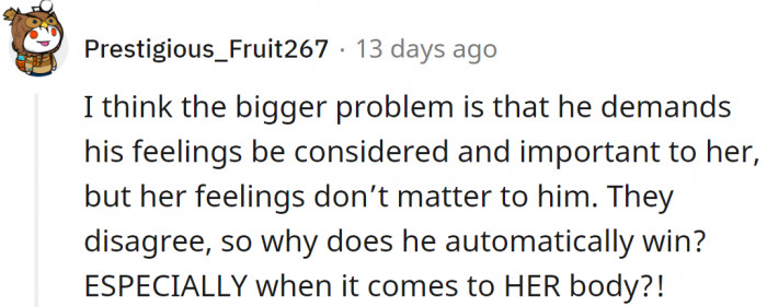 It's her body, and it should be her decision.