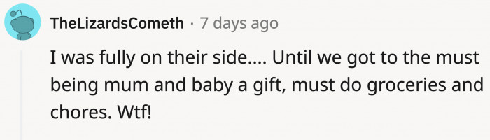 Don't forget the chores