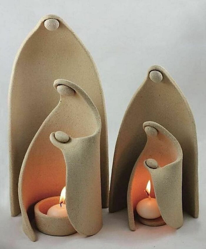 31. Candle Holders That Look Like The Nativity Scene