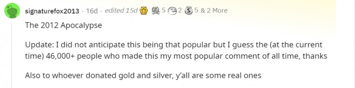 20. The worst apocalypse ever.