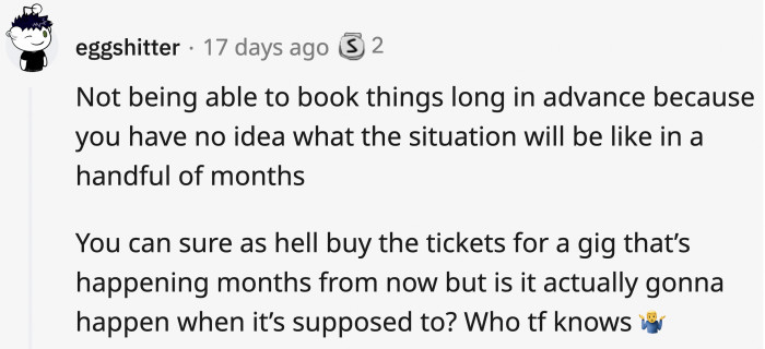 2. Planning for the future and booking well ahead of time