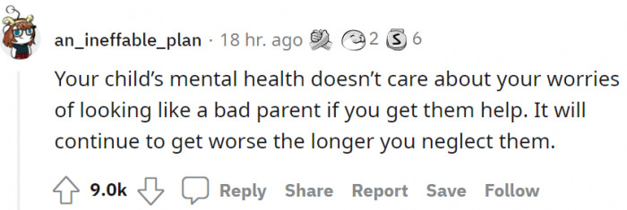 Neglecting your child will make things worse.