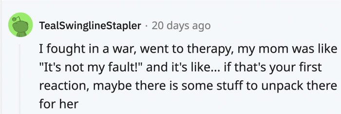 No one even said it was about her, but their immediate reaction is to think they’re being attacked.