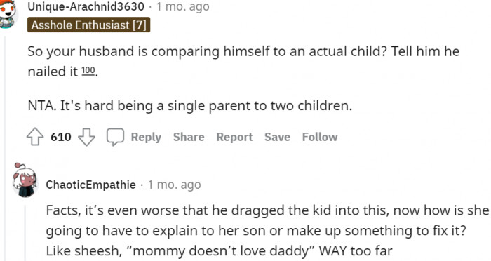 9. Imagine a grown man comparing himself to a child 