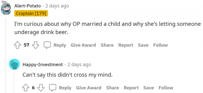 This is the funniest comment, but makes the most sense out of all.