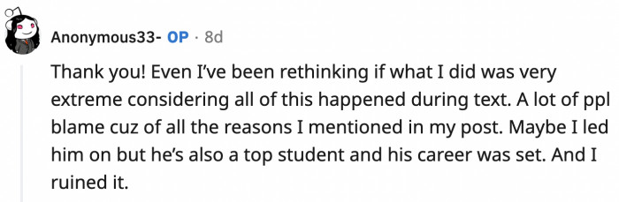 They have pressured OP too much about forgiving R that she is questioning herself if she did the right thing