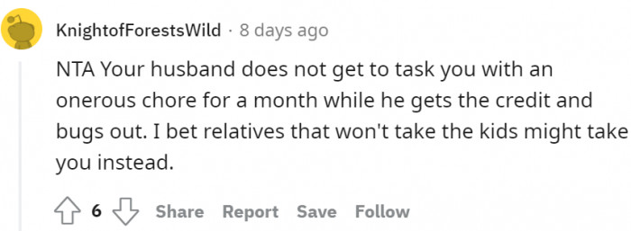 This is such an onerous chore for a month.