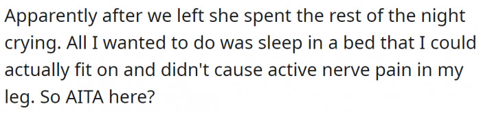 The issue left the mom in tears.